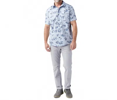 Stio Curtis Camp Short Sleeve Shirt In January Sky Out West In Multi