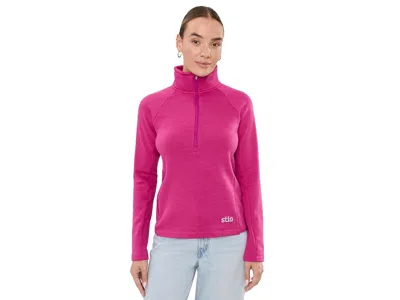 Stio Glide Power Stretch 1/2 Zip Women's Clothing Bold Bloom Heather: Md, Polyester/spandex