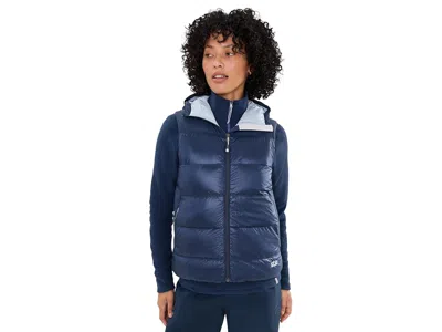 Stio Hometown Down Hooded Vest Women's Clothing Mountain Shadow: Sm, Nylon