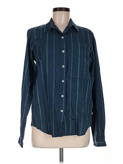 Pre-owned Stio Long Sleeve Button Down Shirt In Blue