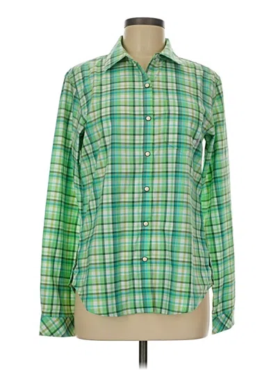 Pre-owned Stio Long Sleeve Button Down Shirt In Green