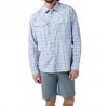 Stio Men's Eddy Drift Shirt In January Sky Plaid In Blue