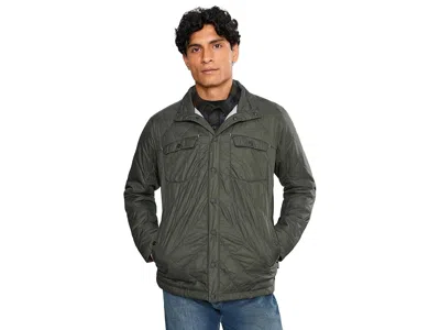 Stio Skycrest Snap Shirt Men's Sweatshirt Raven: Lg, Nylon In Green