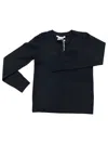 Stitch & Needle Women's Classic Cashmere V Neck Sweater In Black In Black