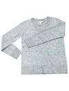 Stitch & Needle Women's Classic Cashmere V Neck Sweater In Heather Grey In Grey