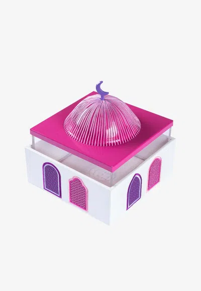 Stitch Dome Box With Embroidered Windows In Multicolor