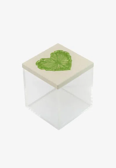 Stitch Heart Leaf Acrylic Box In Transparent