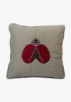 Stitch Lady Bug Cushion In Off-white