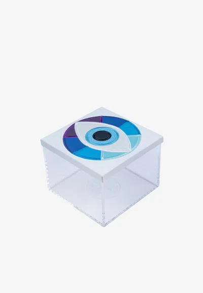 Stitch Mini Eye-motif Acrylic Box In Multicolor