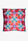 Stitch Oriental Pattern Cushion In Multicolor