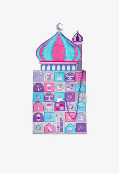 Stitch Ramadan Advent Calendar With Embroidered Pockets In Pink
