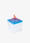 Stitch Small Acrylic Dome Box In Blue