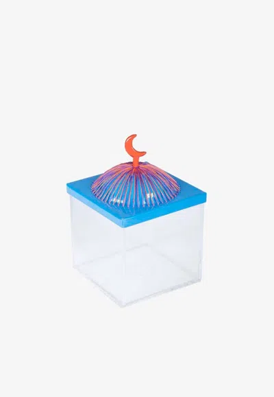Stitch Small Acrylic Dome Box In Blue