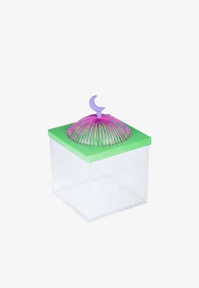 Stitch Small Acrylic Dome Box In Green