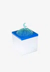 Stitch Small Acrylic Dome Box In Royal Blue