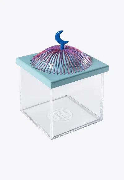 Stitch Small Acrylic Dome Box In Turquoise