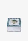 Stitch Small Square-shaped Arabesque Box In Multicolor