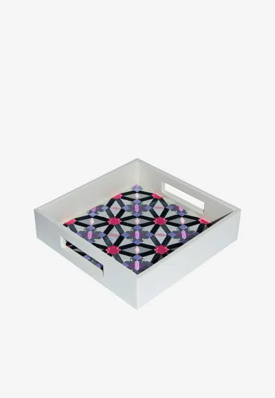 Stitch Small Tray With Oriental Pattern In Multicolor