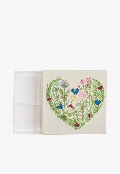Stitch Spring Has Embroidery Sprung Box In White