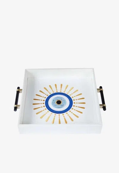 Stitch Sunny Eye Tray With Handles In White