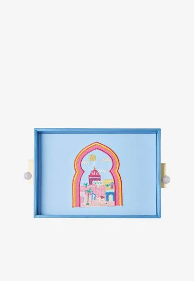 Stitch Tray With Al Madinah Embroidery In Blue