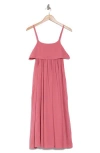Stitchdrop Bahamas Popover Midi Dress In Raspberry