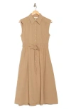 Stitchdrop Block Island Sleeveless Cotton Shirtdress