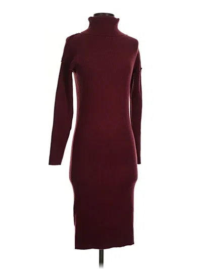 Pre-owned Stitchdrop Casual Dress In Burgundy