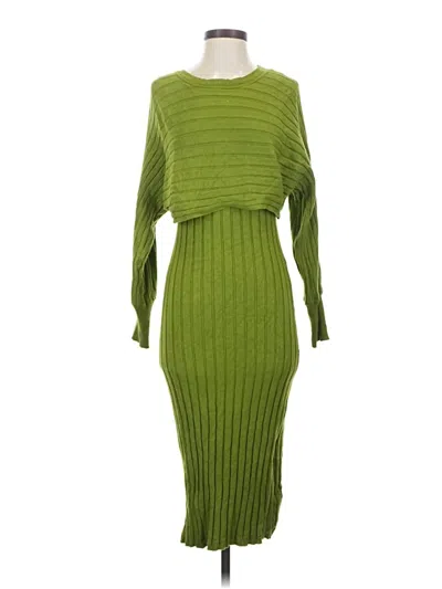 Pre-owned Stitchdrop Casual Dress In Green