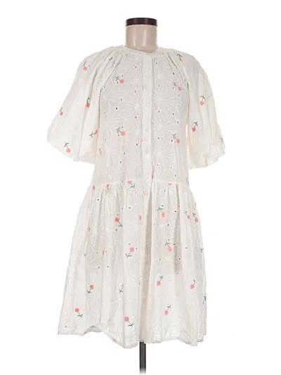 Pre-owned Stitchdrop Casual Dress In White