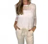 Stitchdrop Daily Mesh Sweater In White In White