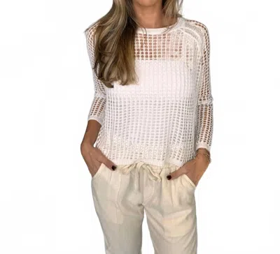 Stitchdrop Daily Mesh Sweater In White