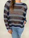 Stitchdrop First Guest Sweater In Ink In Blue