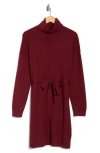 Stitchdrop Hickory Run Long Sleeve Sweater Dress In Burgundy