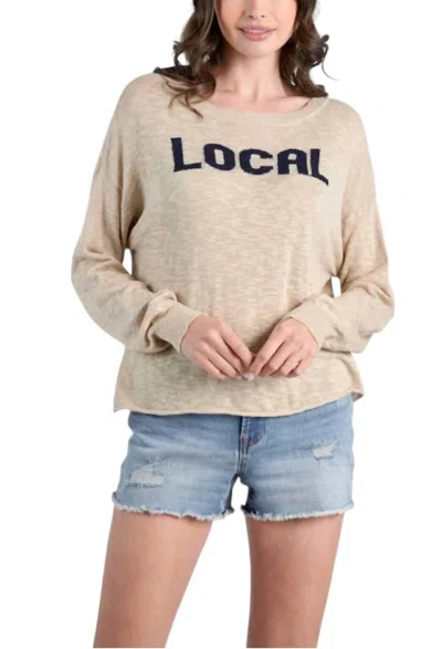 Stitchdrop Local Sweater In Mid Navy In Beige