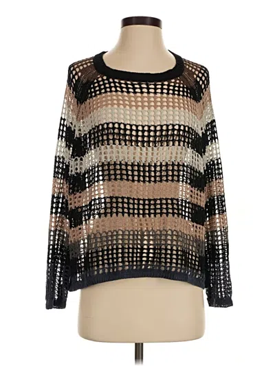 Pre-owned Stitchdrop Long Sleeve Top Black Square Neckline Tops