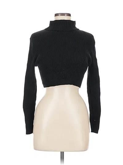 Pre-owned Stitchdrop Long Sleeve Turtleneck In Black