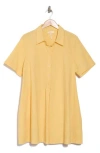 Stitchdrop New Castle Cotton Polo Dress In Maize