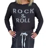 Stitchdrop Rock & Roll Sweater In Navy Blue In Blue