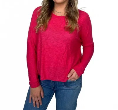 Stitchdrop Sandcastle Sweater In Radiant Raspberry In Red