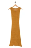 Stitchdrop Scottsdale Crochet Maxi Dress In Brown
