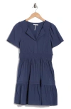 Stitchdrop Short Sleeve Dress In Navy