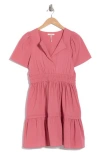 Stitchdrop Short Sleeve Dress In Raspberry