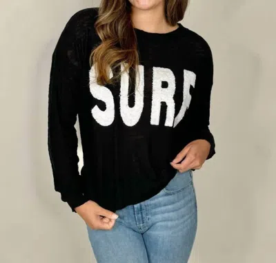 Stitchdrop Surf Sweater In Black