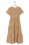 Stitchdrop Tempe Cotton Maxi Dress In Beige