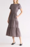 Stitchdrop Tempe Cotton Maxi Dress In Coal