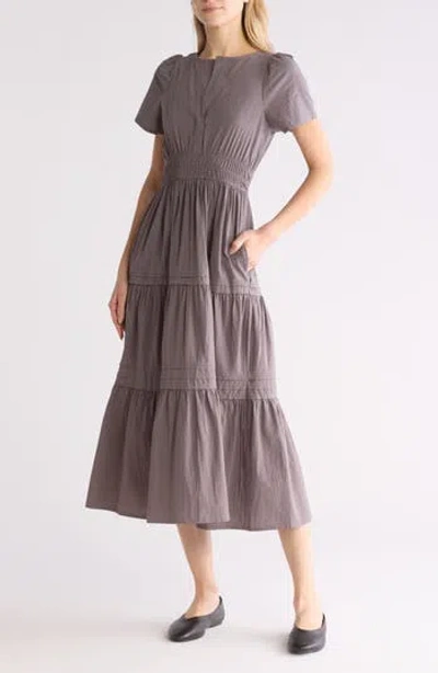 Stitchdrop Tempe Cotton Maxi Dress In Coal