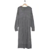 Stitchdrop Tribeca Long Sleeve Midi Sweater Dress In Gray