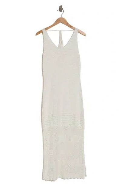 Stitchdrop Tybee Island Knit Maxi Dress In White