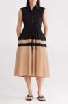 Stitchdrop Watch Hill Shirtdress In Brown